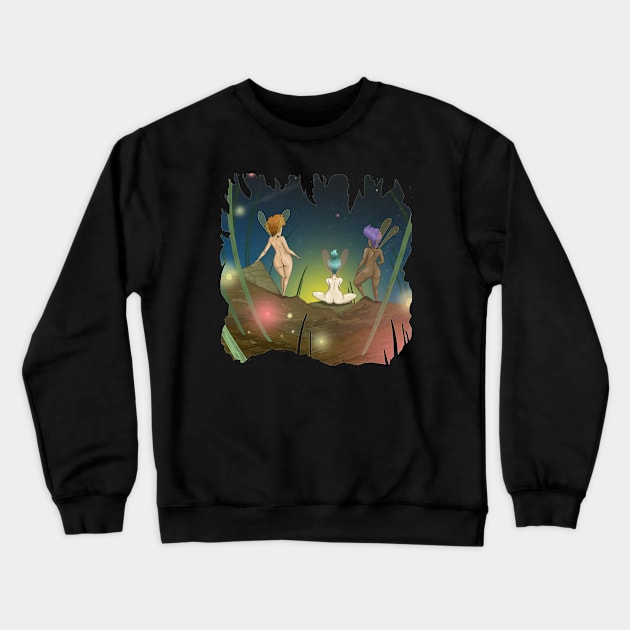 view from the garden Crewneck Sweatshirt by bobgoodallart